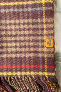 Thumbnail for Lambswool blanket - Camel, mustard, orange
