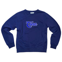 Thumbnail for Ladies Chenille Appliqué Organic Cotton Sweatshirt Navy