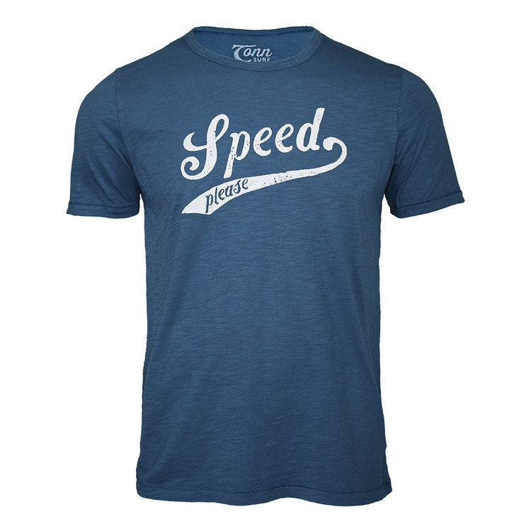 Long Sleeve Organic Cotton Tee Dark Blue Speed