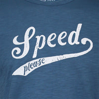 Long Sleeve Organic Cotton Tee Dark Blue Speed