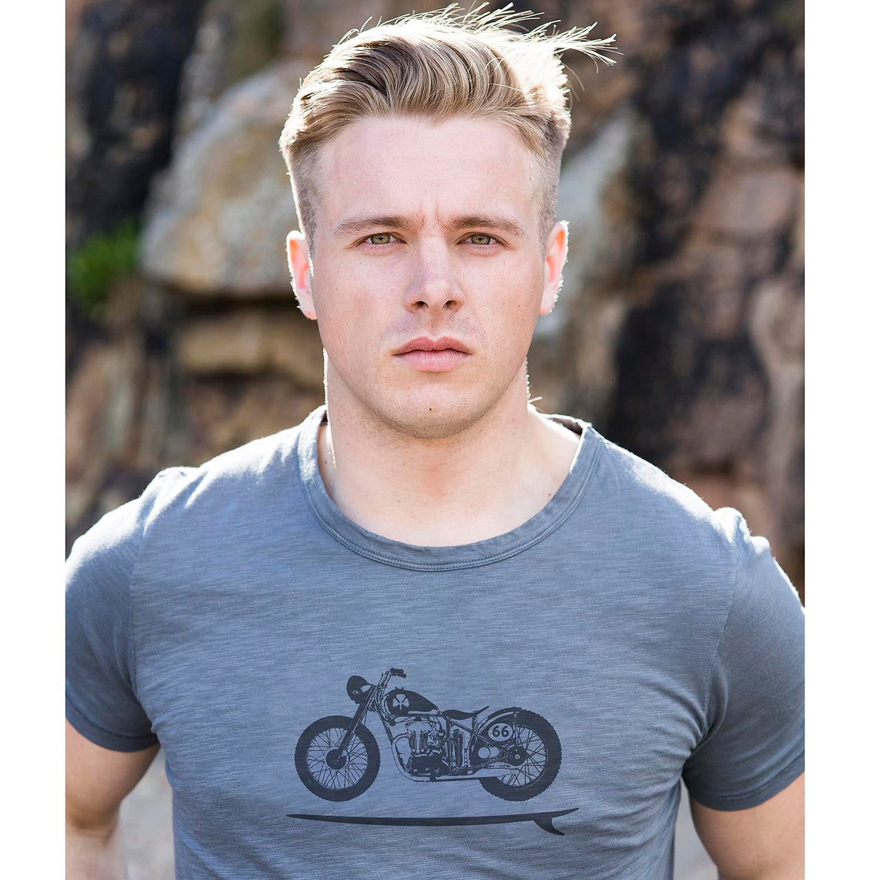 Bike Board Tee - Grey. ONLY XS & M left.
