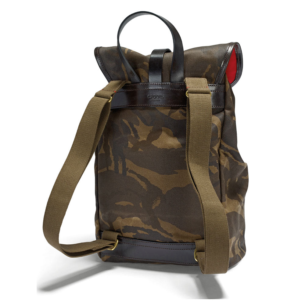 Waxed Camo Rucksack - Drawstring