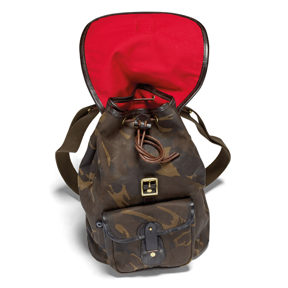 Waxed Camo Rucksack - Drawstring