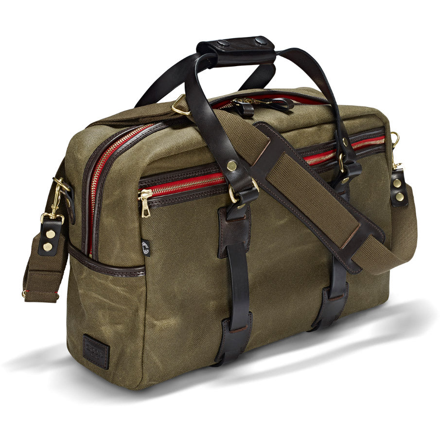 Vintage Waxed Canvas Traveller bag - Olive