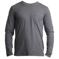 Thumbnail for Long Sleeve Pocket Tee Grey - M, XL & XXL left