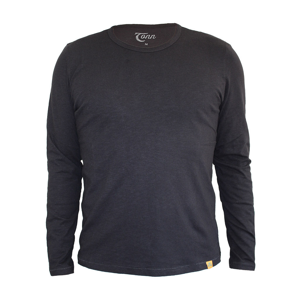 Basic Black Organic Cotton Long Sleeve Tee