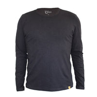 Thumbnail for Basic Black Organic Cotton Long Sleeve Tee