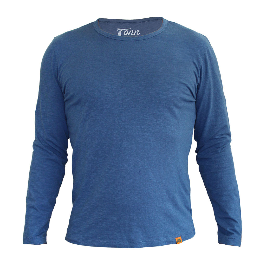 Long Sleeve Organic Cotton Tee Dark Blue