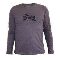 Thumbnail for Long Sleeve Organic Cotton Tee Grey Bike Board