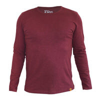 Thumbnail for Long Sleeve Organic Cotton Tee Wine