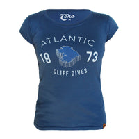 Thumbnail for Ladies Cliff Dives Tee - Blue