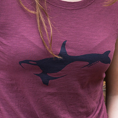 Ladies Orca Tee Wine