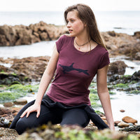 Thumbnail for Ladies Orca Tee Wine