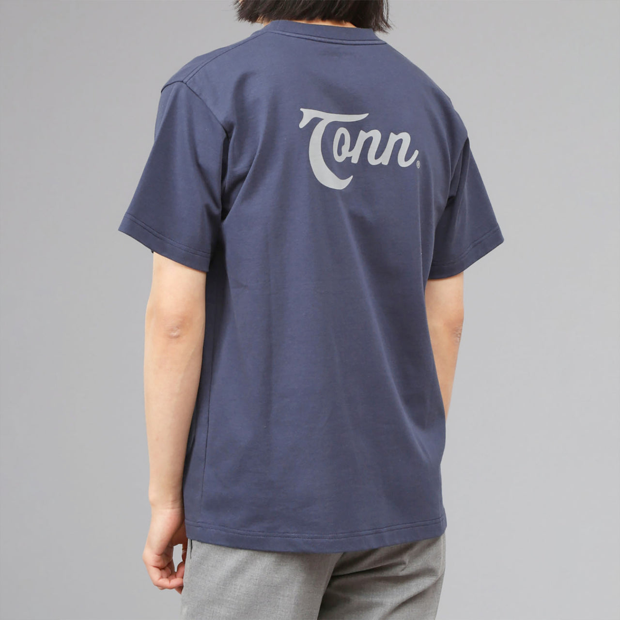 Navy Biker-board Tonn X Eye.D Wearing heavy jersey tee - LAST FEW REMAINING!