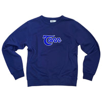 Thumbnail for Chenille Appliqué Organic Cotton Sweatshirt Navy