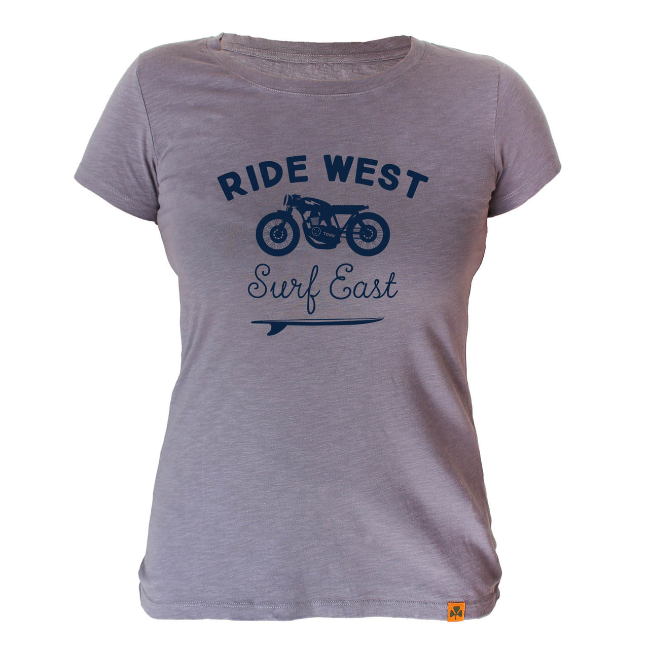Ladies Ride west tee grey