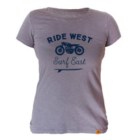 Thumbnail for Ladies Ride west tee grey