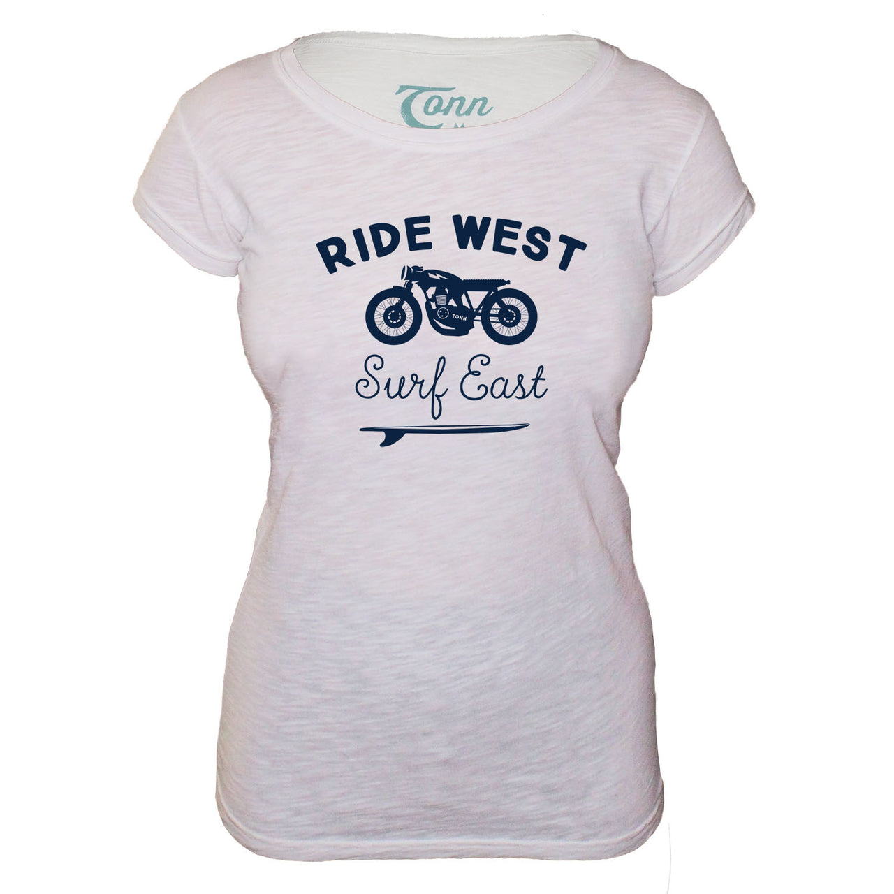 Ladies Ride west tee white