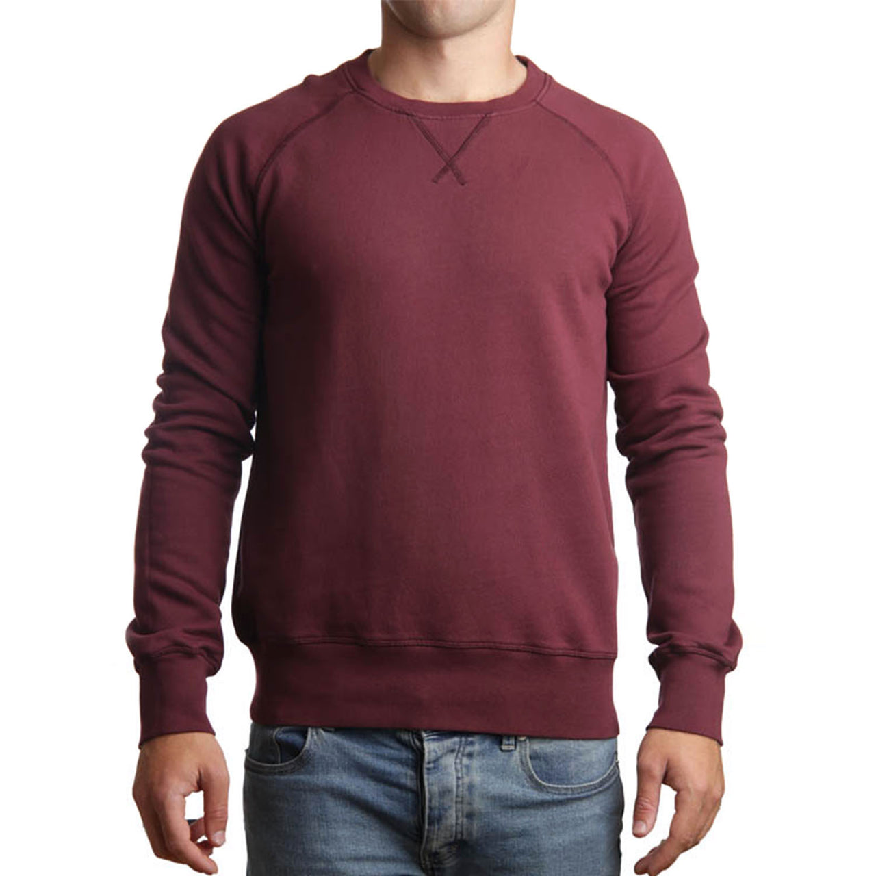 Mens Achill Island Organic Cotton Sweatshirt Wine