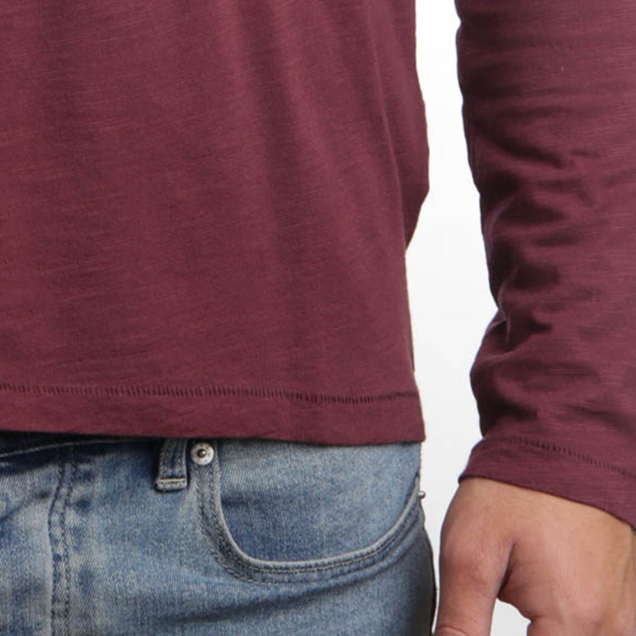 Long Sleeve Competitor Tee Wine