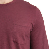 Thumbnail for Long Sleeve Pocket Tee Wine