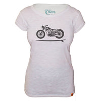 Thumbnail for Ladies Bike Board Tee - Petite Fit - White