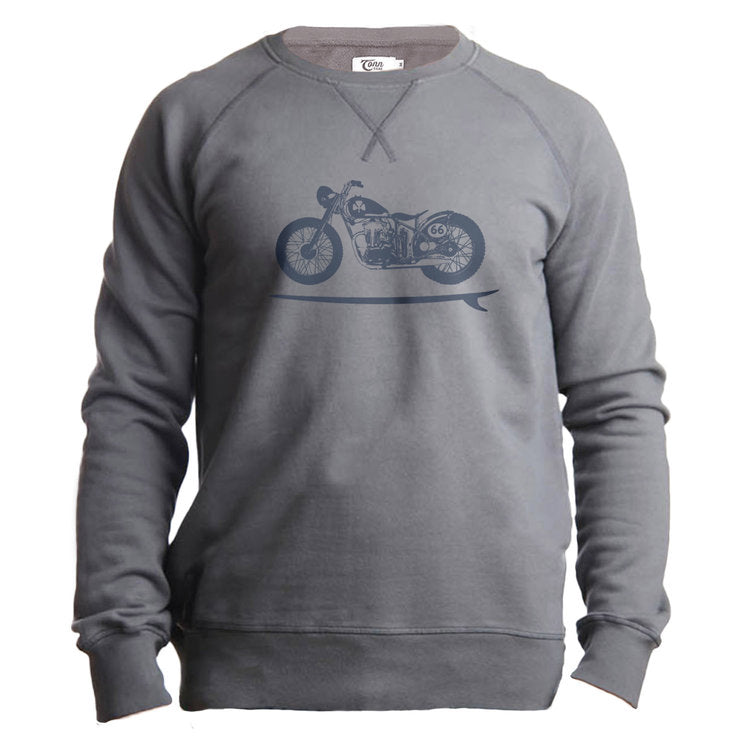 Mens Biker Surf Organic Cotton Sweatshirt