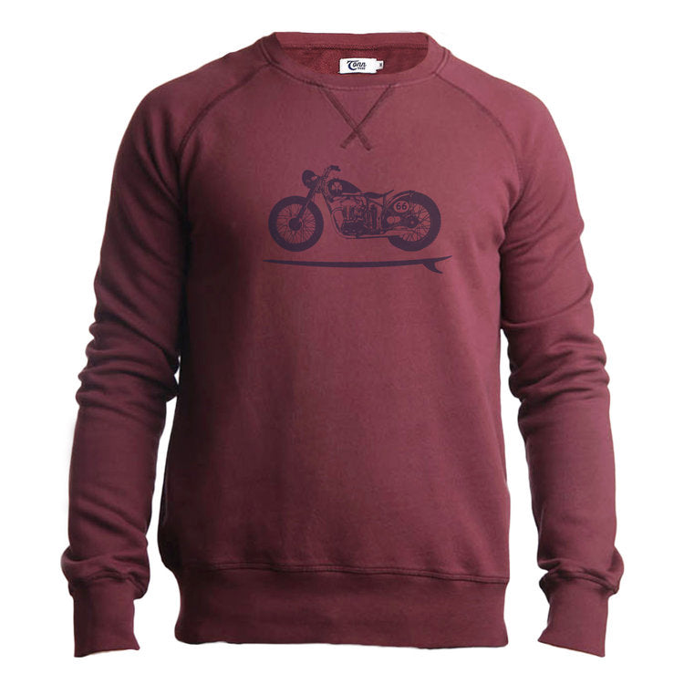 Mens Biker Surf Organic Cotton Sweatshirt