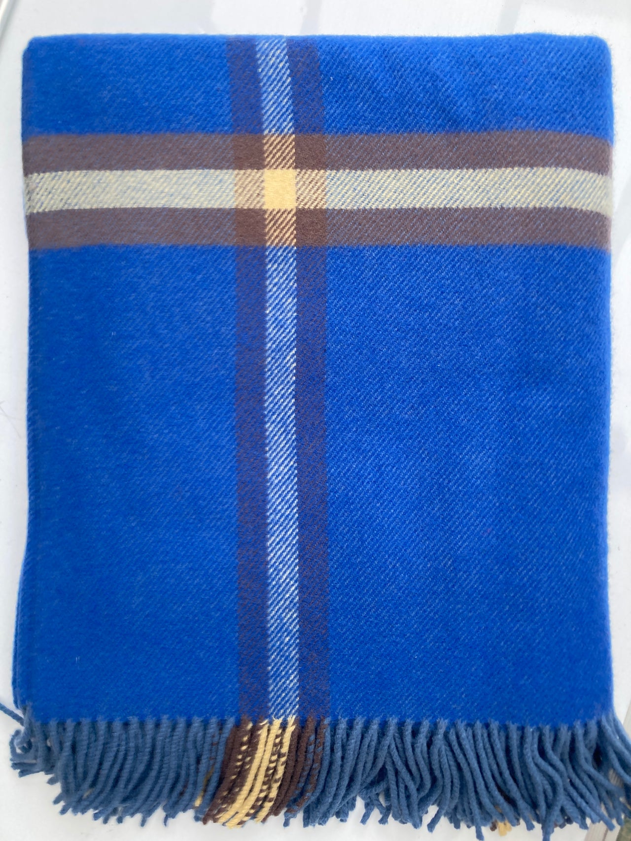 Lambswool blanket - Blue