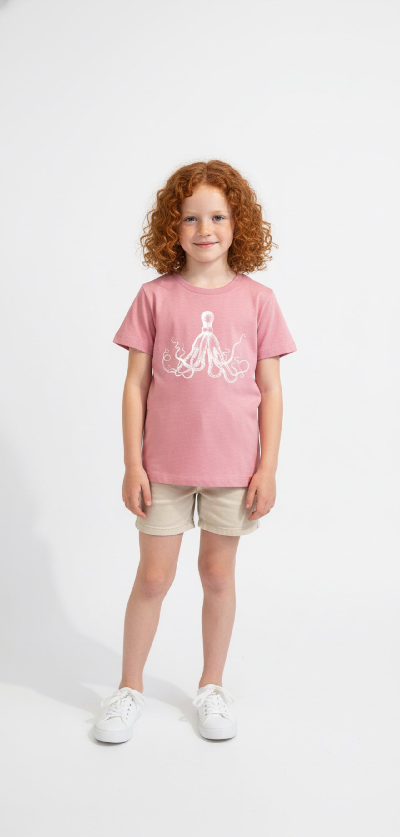 Kids Octopus Tee Pink