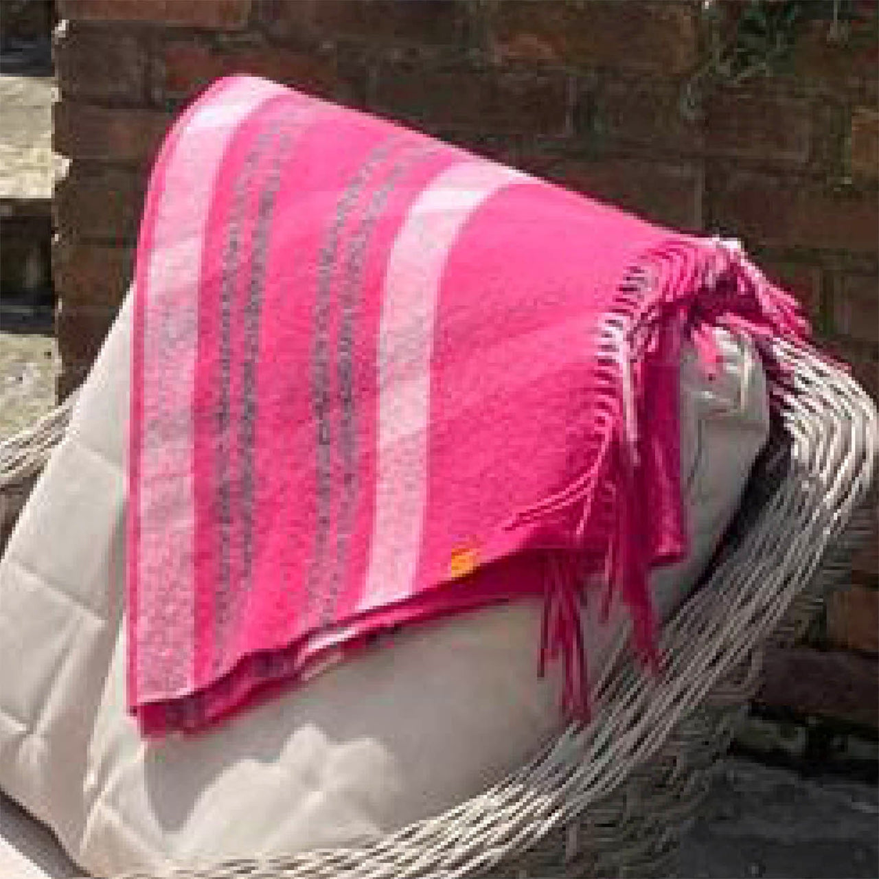 Lambswool blanket - Pink