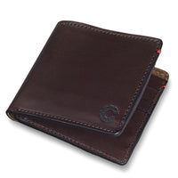 Thumbnail for Vintage Leather Folding Wallet Dark Brown