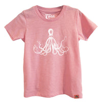 Thumbnail for Kids Octopus Tee Pink