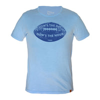 Thumbnail for Now's the Day Rugby Crew Neck Tee Light Blue.   ONLY ONE XS LEFT!