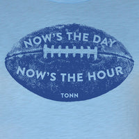 Thumbnail for Now's the Day Rugby Crew Neck Tee Light Blue.   ONLY ONE XS LEFT!