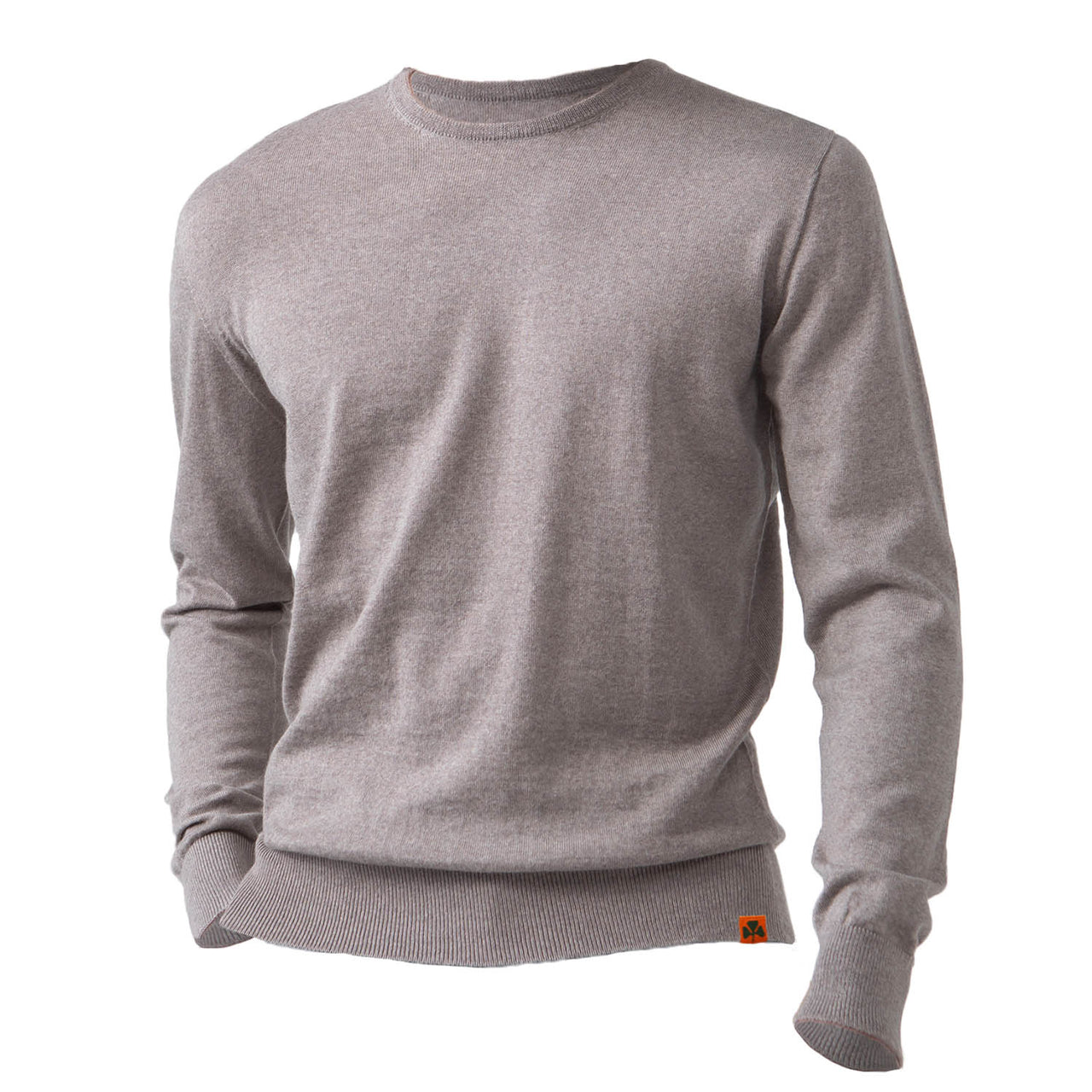 Round Neck 100% Merino Wool Sweater - Oatmeal