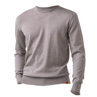 Thumbnail for Round Neck 100% Merino Wool Sweater - Oatmeal