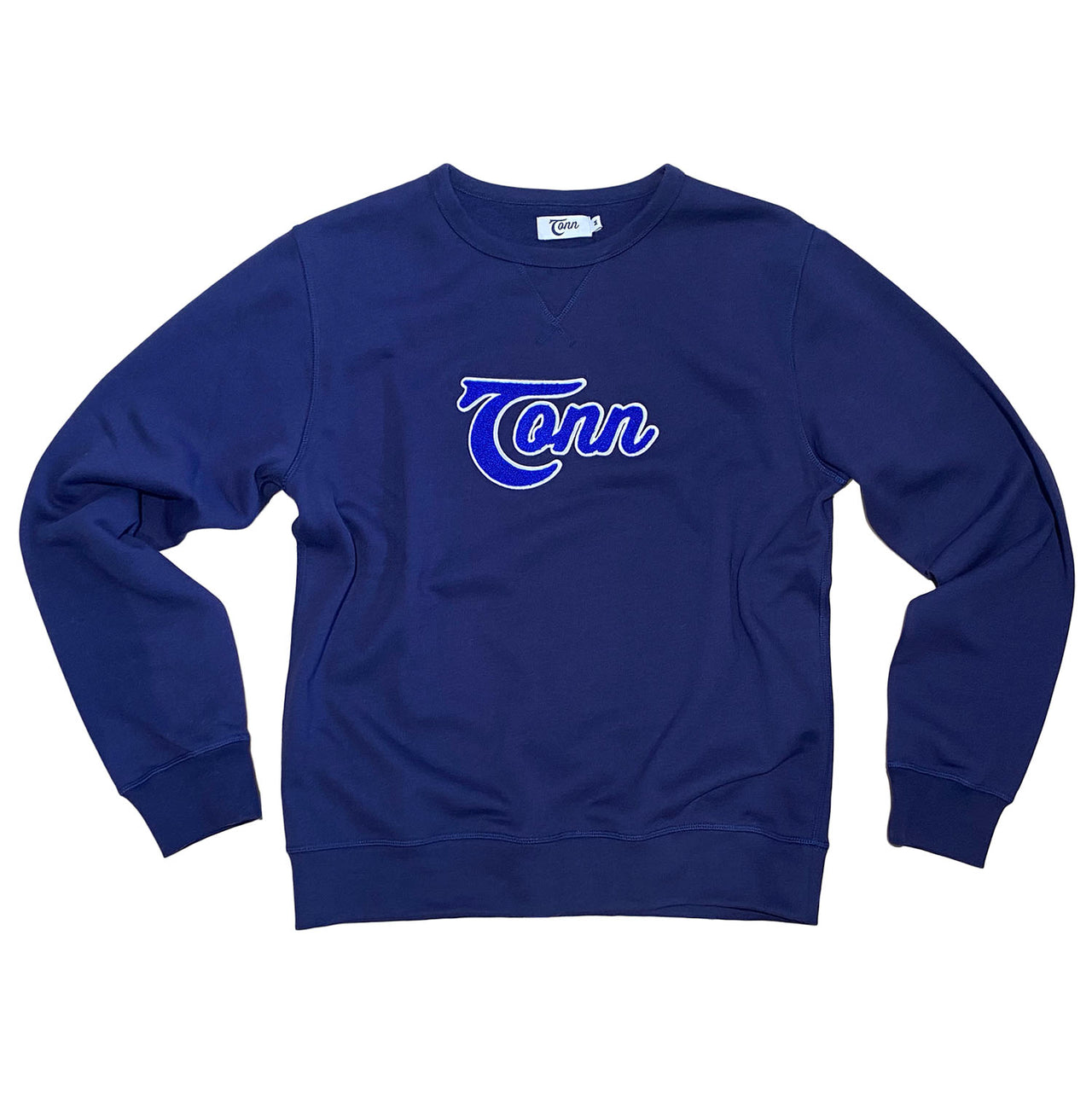 Chenille Appliqué Organic Cotton Sweatshirt Navy