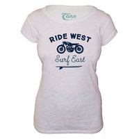 Thumbnail for Ladies Ride west tee white