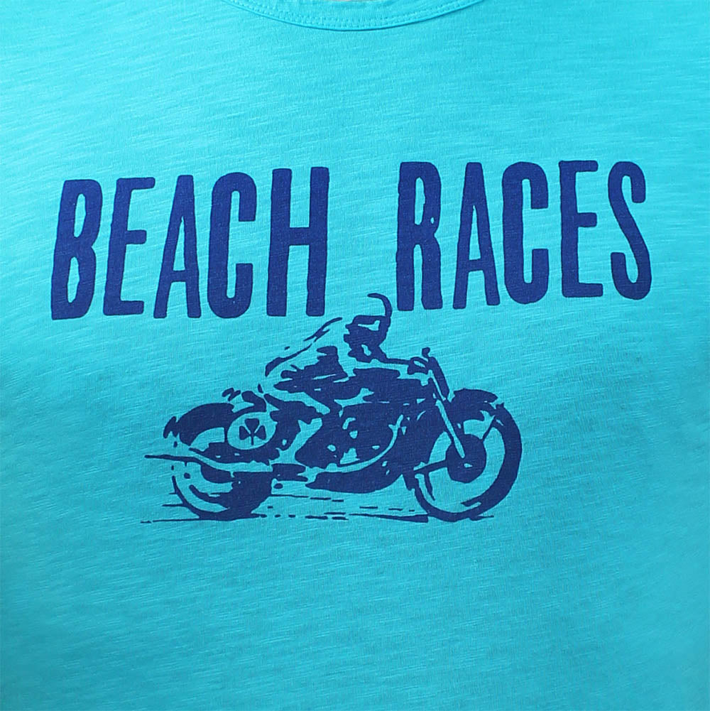 Beach Races Tee Turquoise