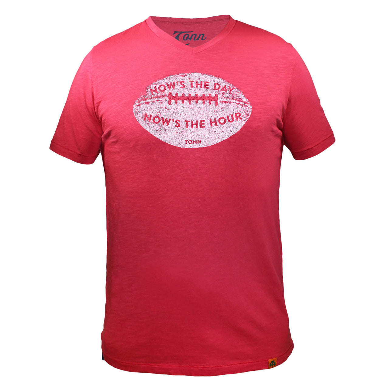 Now's the Day Rugby V-Neck Tee Raspberry