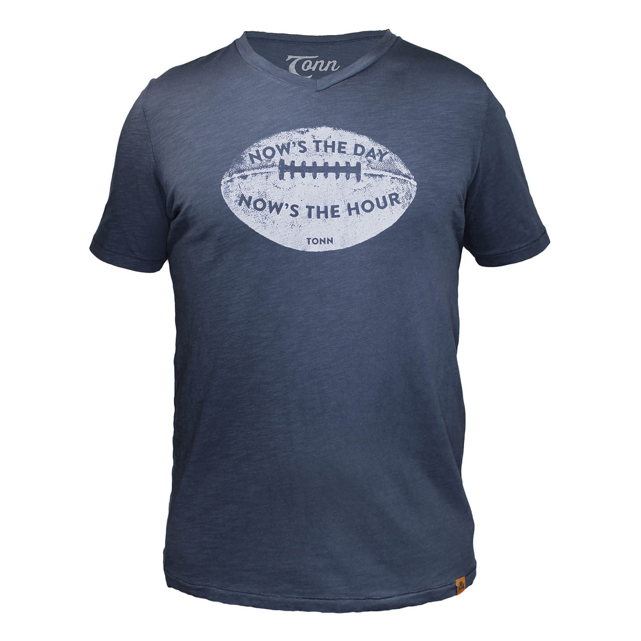 Now's the Day Rugby V-Neck Tee Navy.   ONLY XS AND 2XL LEFT!