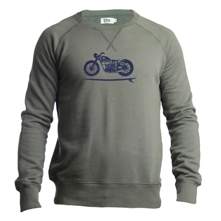 Mens Biker Surf Organic Cotton Sweatshirt