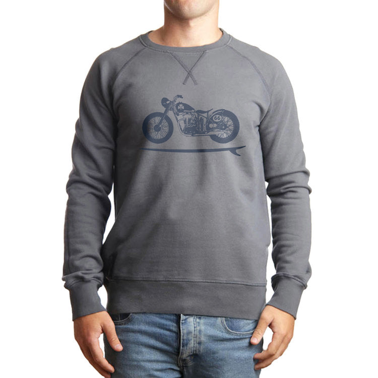 Mens Biker Surf Organic Cotton Sweatshirt