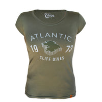 Thumbnail for Ladies Cliff Dives Tee - Green
