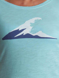 Thumbnail for Ladies Irish Coast Wave Tee Turquoise
